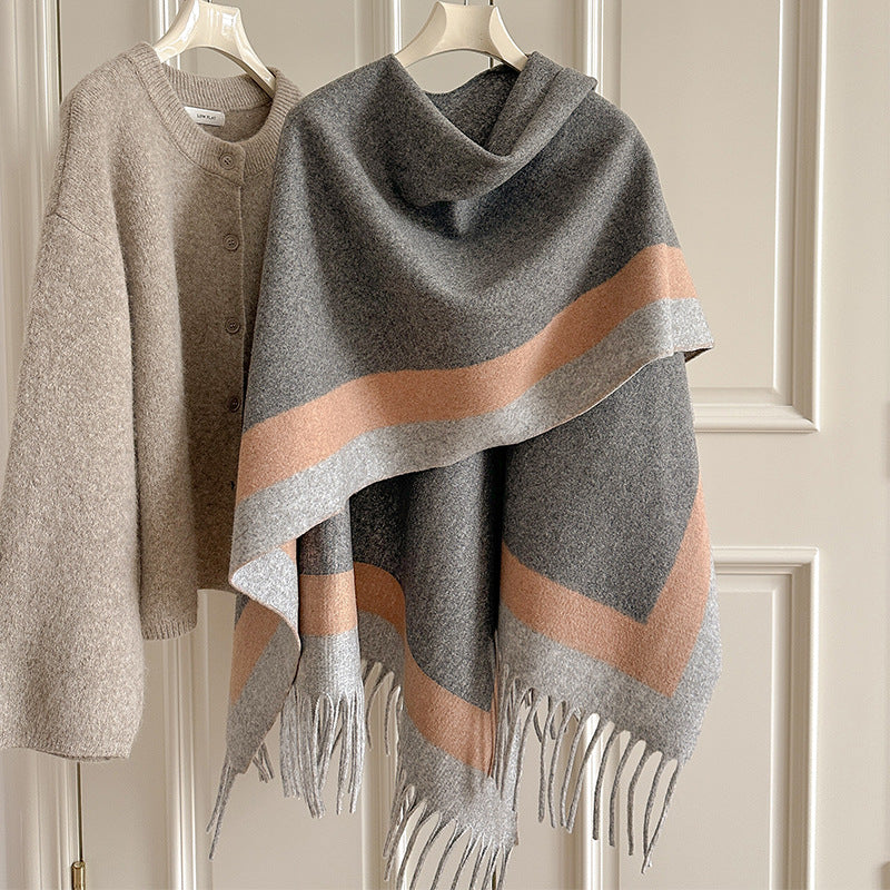 Cloud Blue Ash Poncho