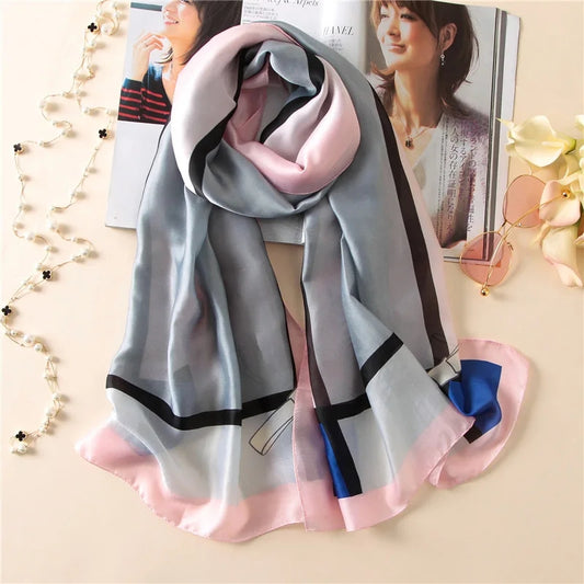 Blushing Ash Silk Scarf