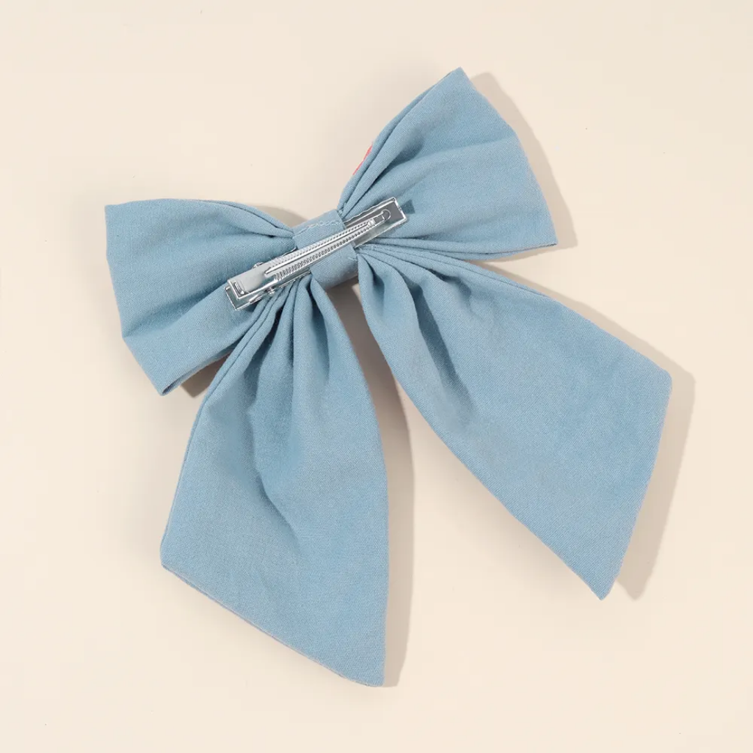 Embroidered Bow Baratte Pin