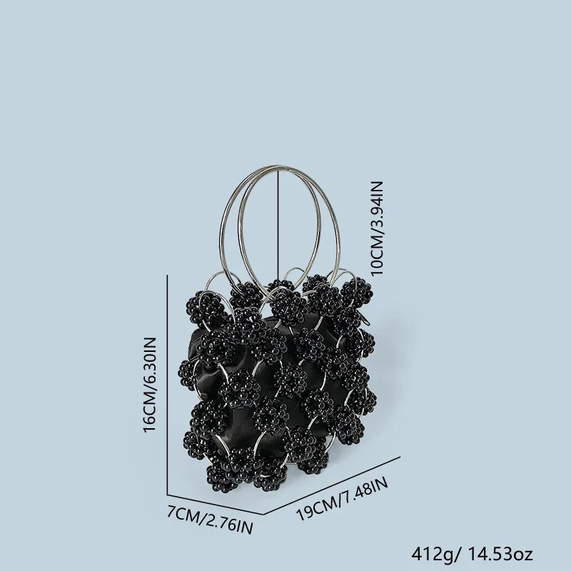 Aurette Pearl Evening Bag (Black)