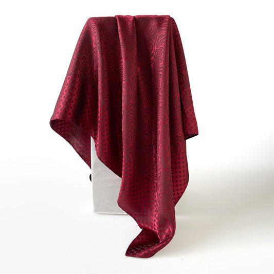 Lustro Silk Scarf (Ruby) (90x90cms)