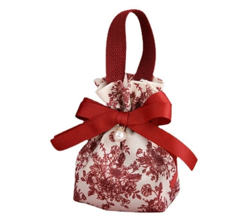 Toile Gift Pouch (Red)