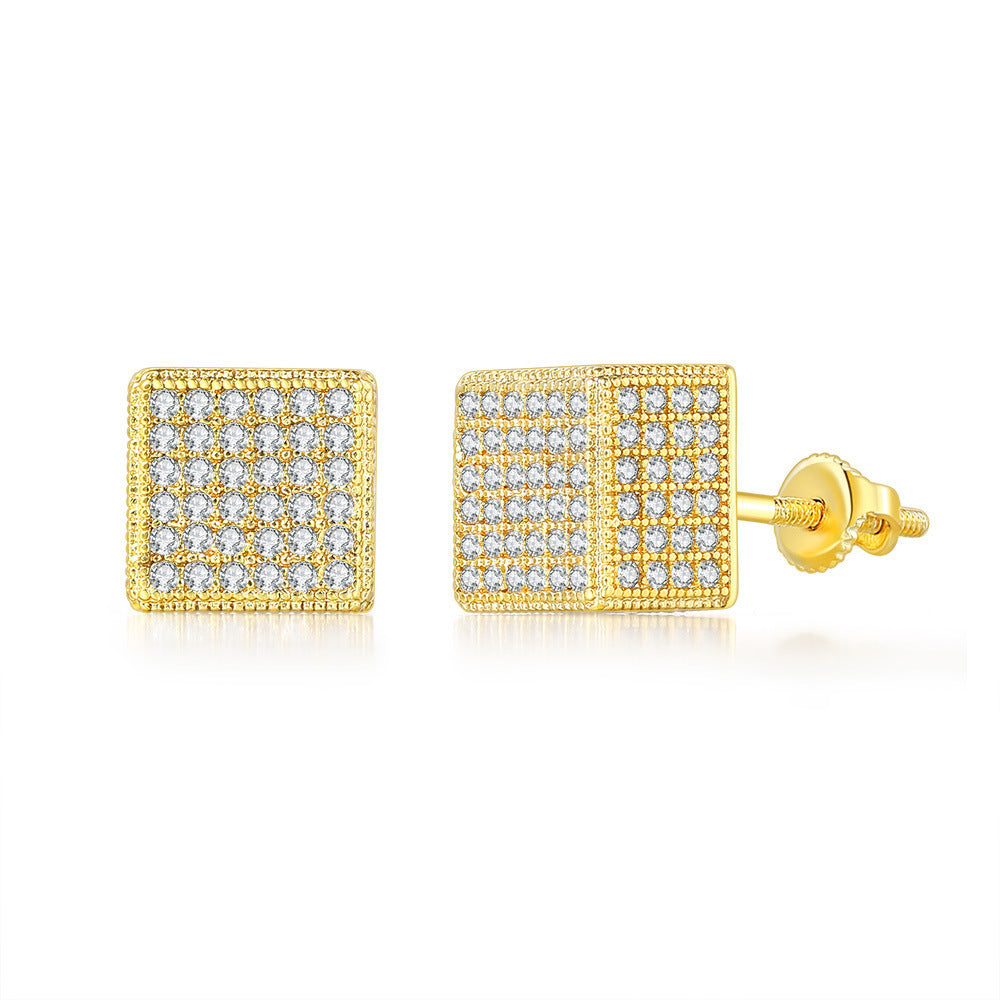 Etra Zirconia Unisex Bling Studs