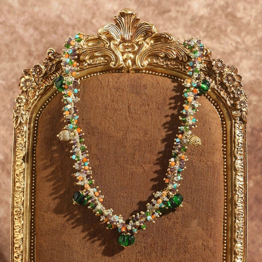 Ophira Pumpkin Beads Antique Necklace