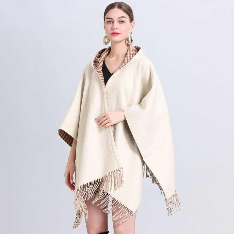 Sand Cozy Reversible Poncho