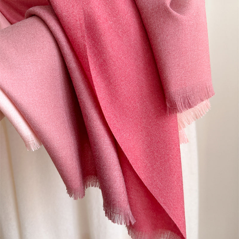 Elaris Berry Gradient Light Cashmere Shawl