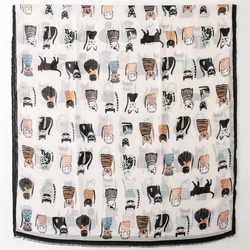 Meowchroma Viscose Cotton Stole