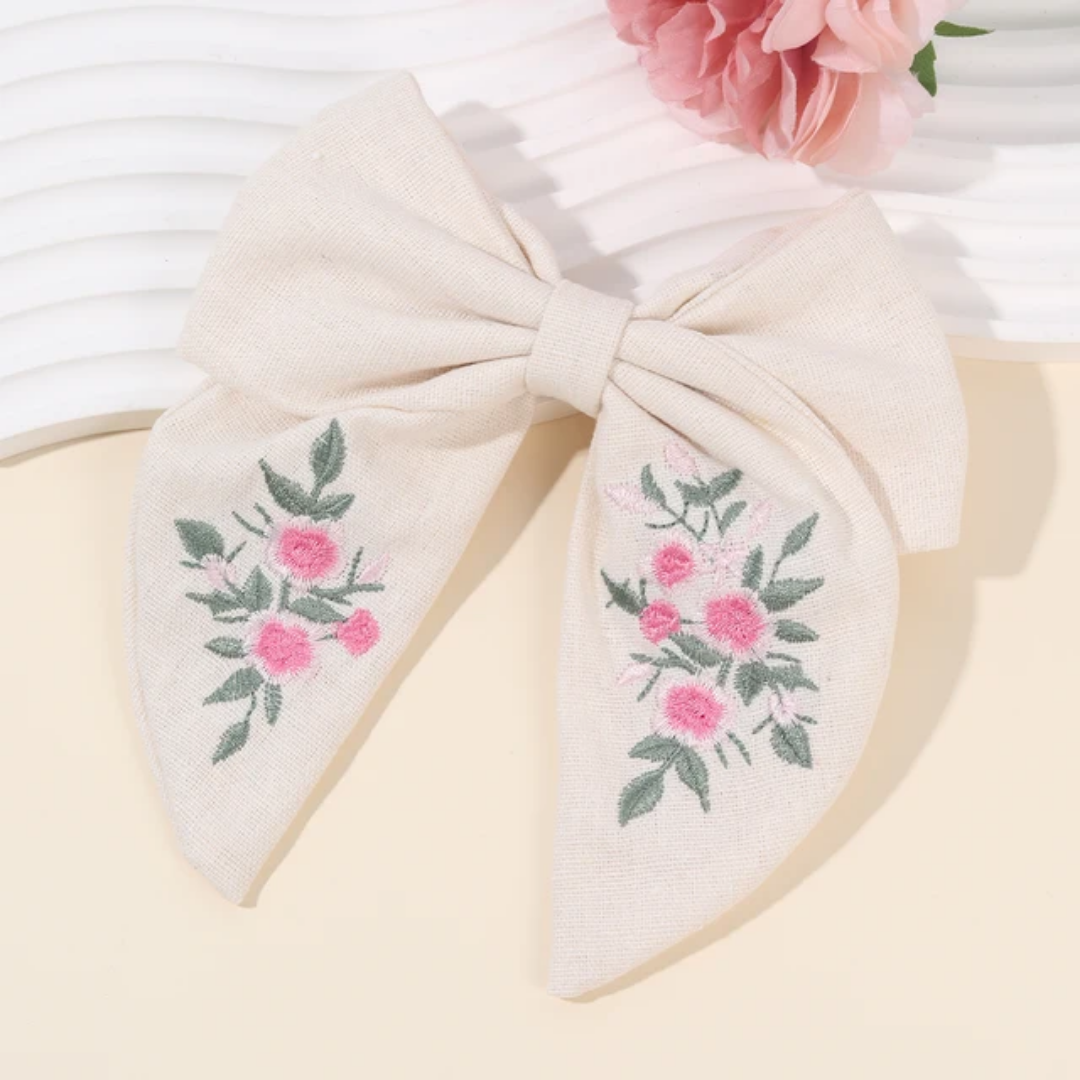 Boutique Embroidered Side Pin
