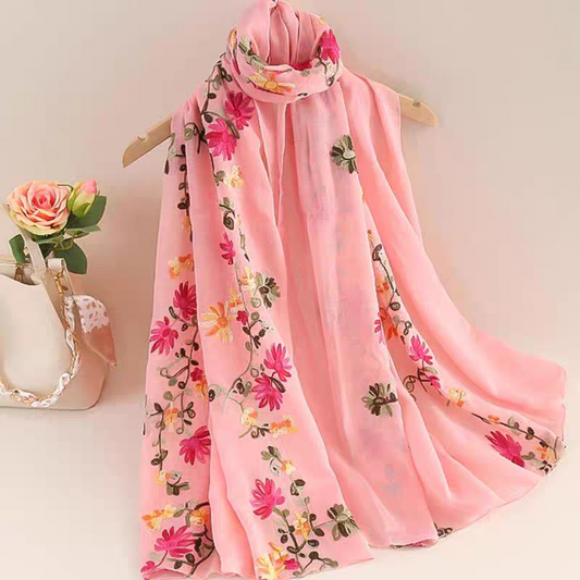Sariyah Blush Embroidered Stole