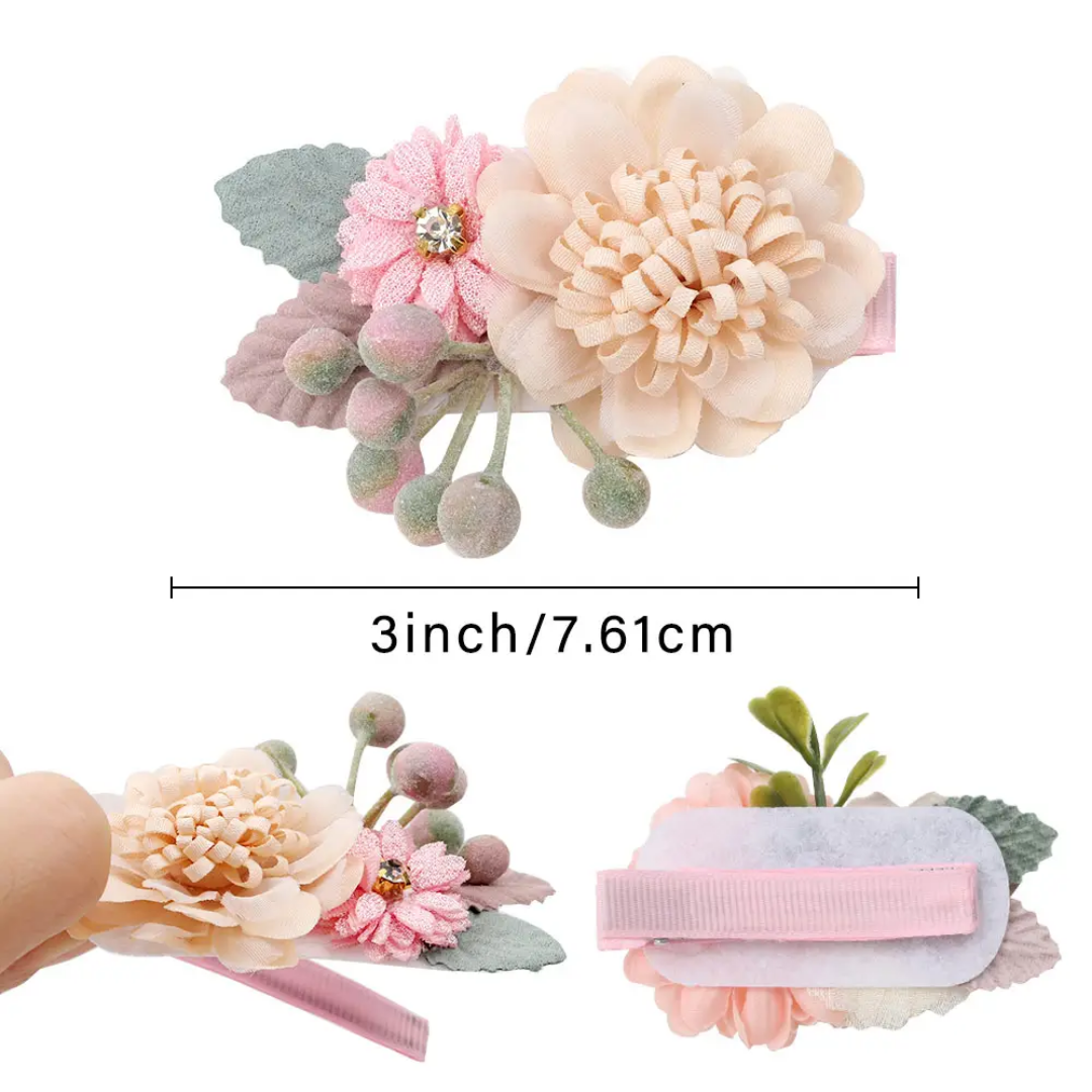 French Flower Side Pin (Set Of 3)