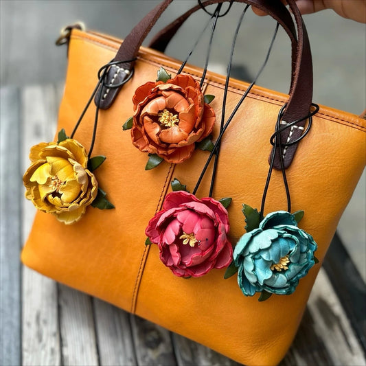 Bloom Drop Genuine Leather Bag Charm