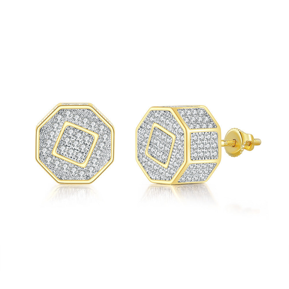 Etra Zirconia Unisex Bling Studs