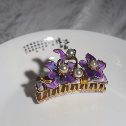 Faryn Silk Flower Handmade Claw Clip