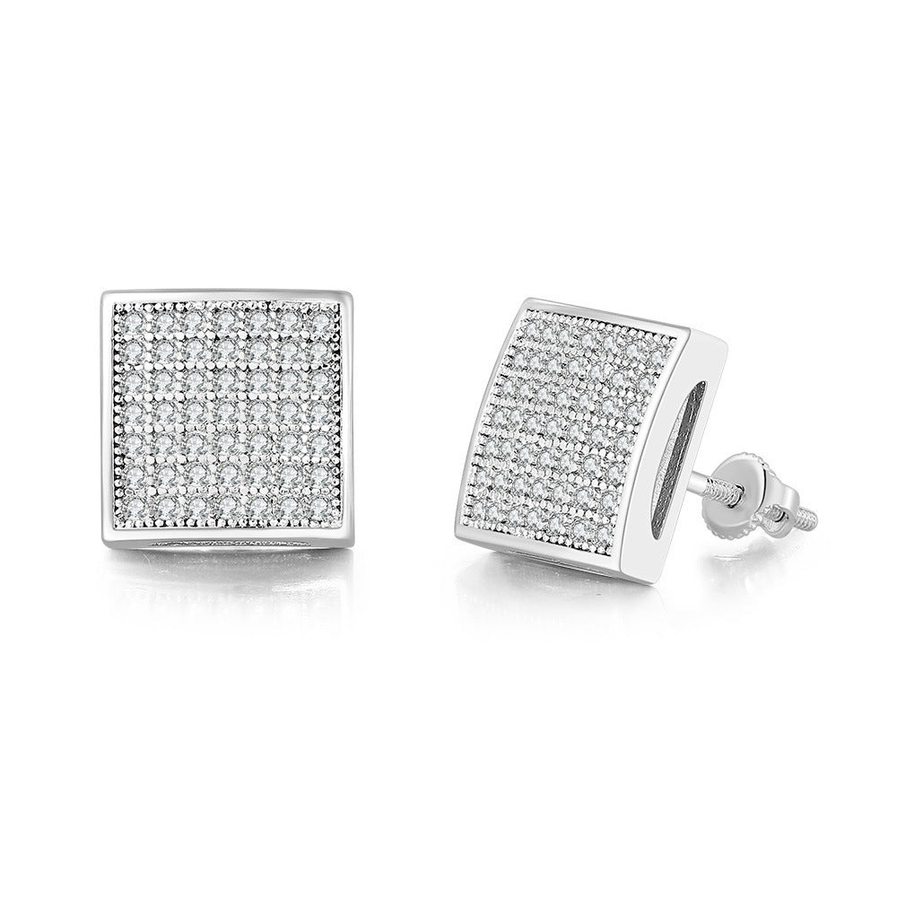 Etra Zirconia Unisex Bling Studs
