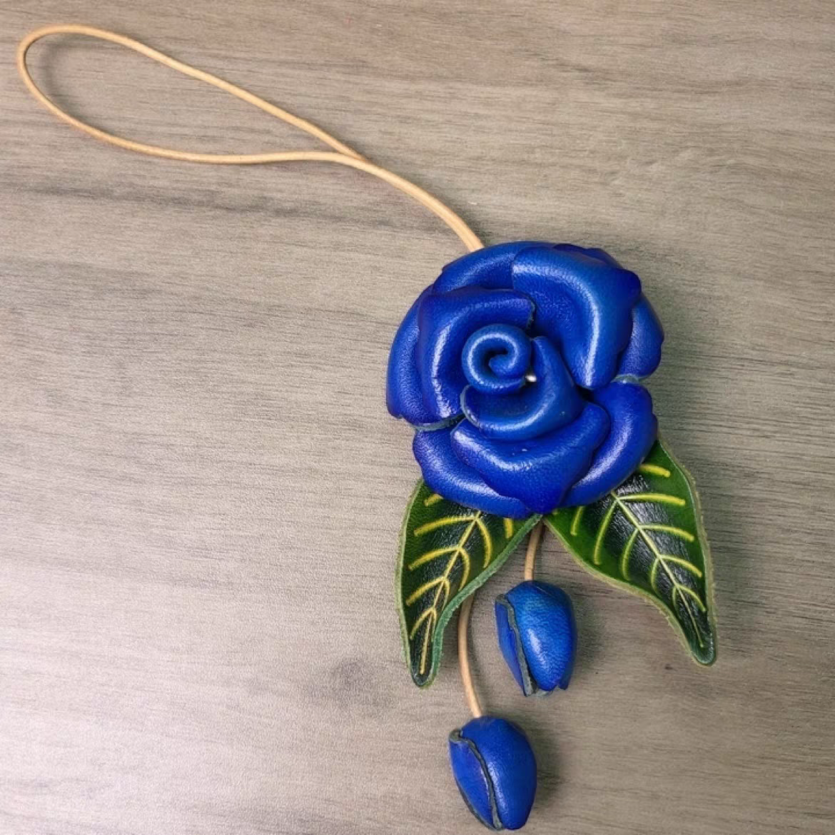 Flora Tassle Genuine Leather Bag Charm