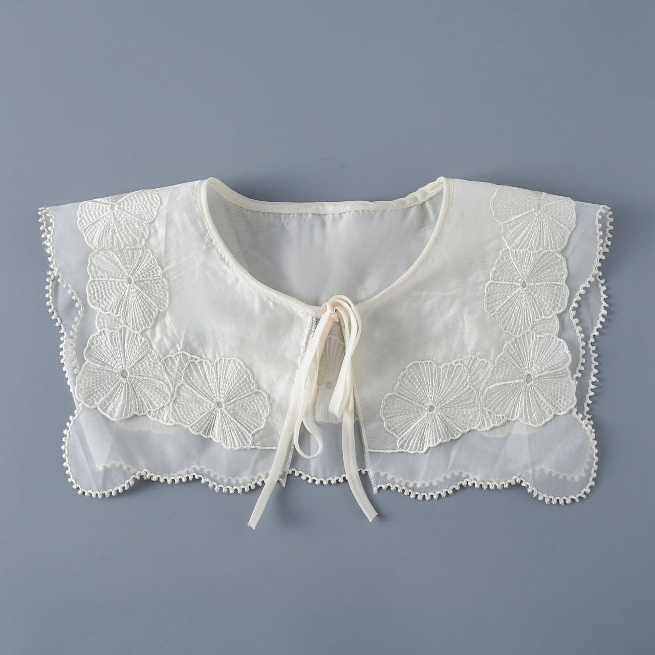 Ivory Lace Collar Scarf