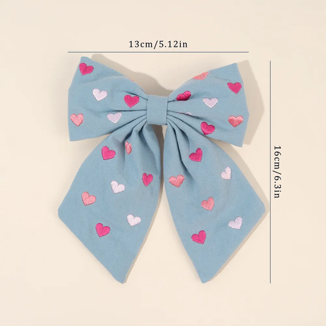 Embroidered Bow Baratte Pin