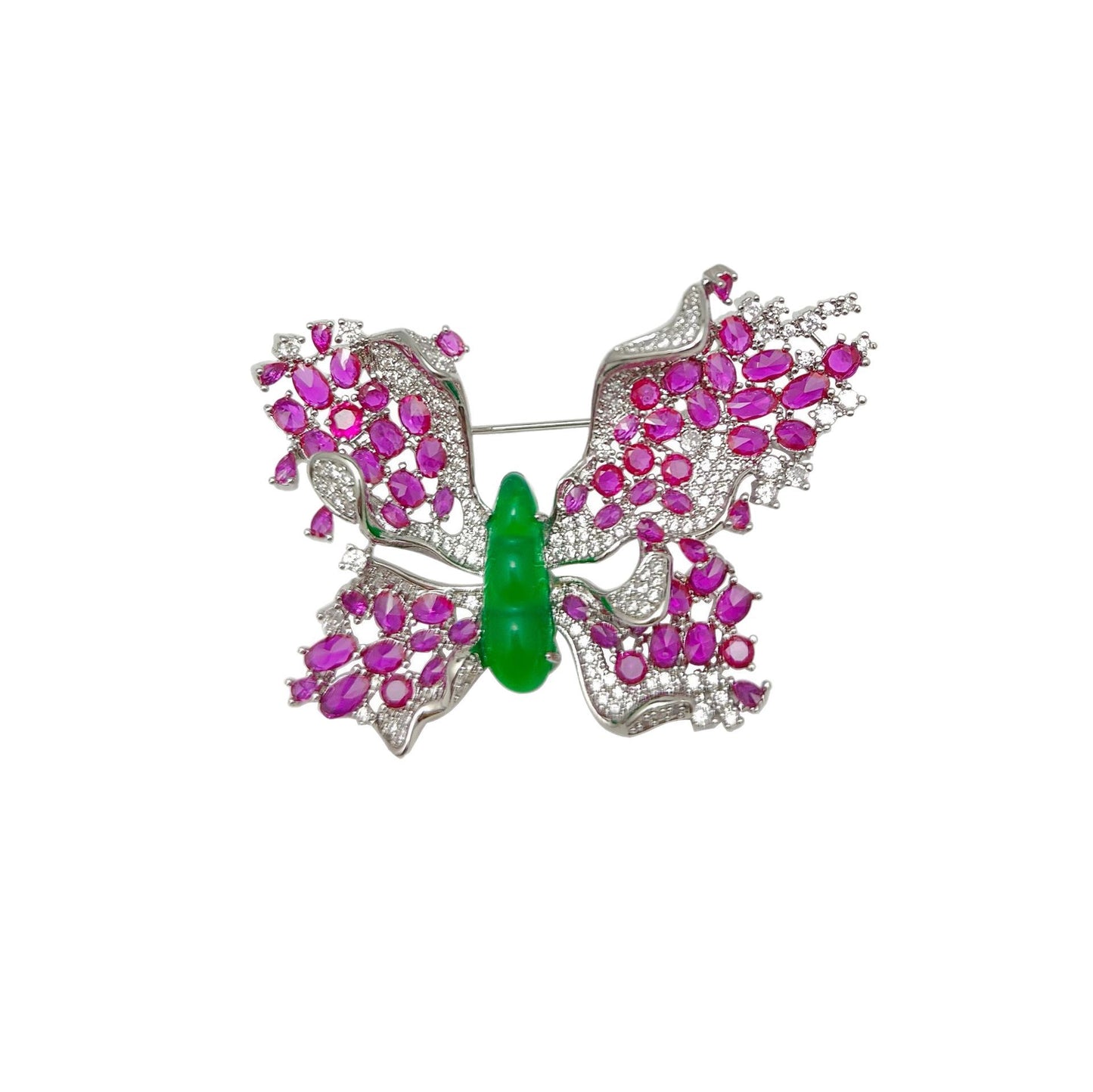 Rosafly Zirconia Brooch