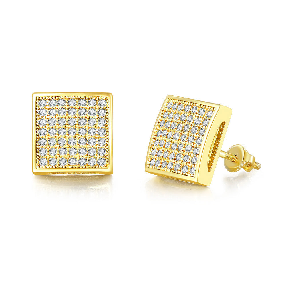 Etra Zirconia Unisex Bling Studs