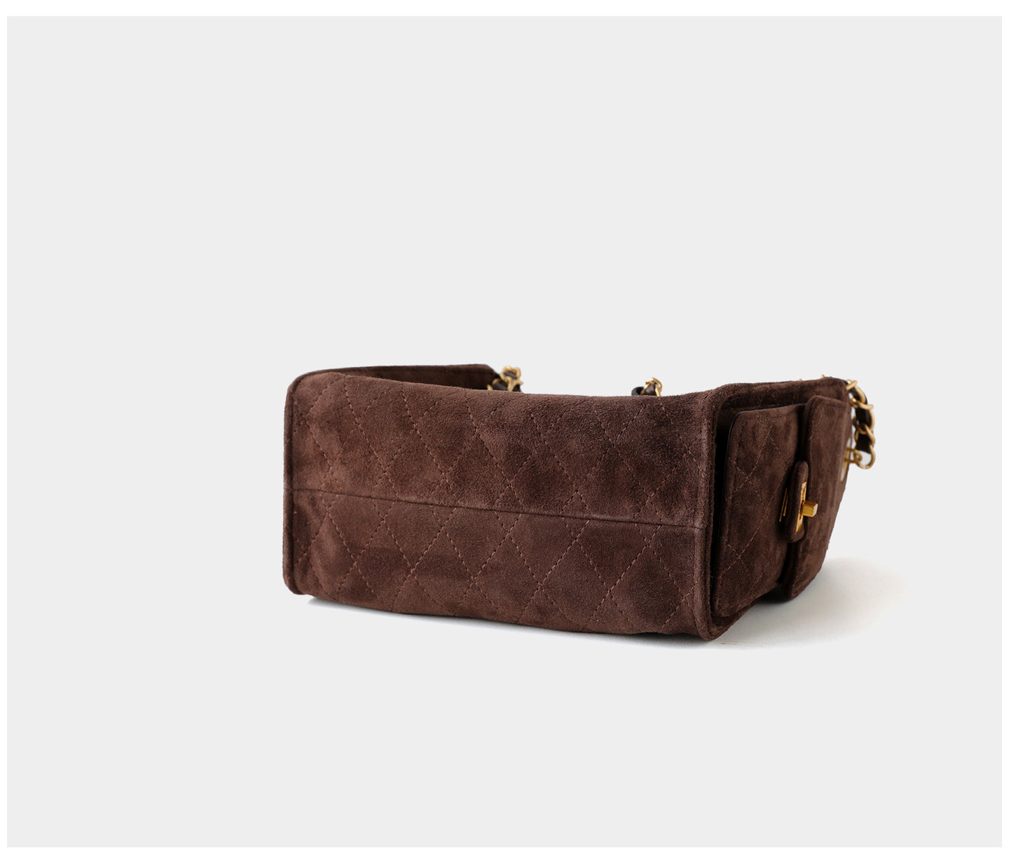 Mora Suede Genuine Leather Handbag (Brown)