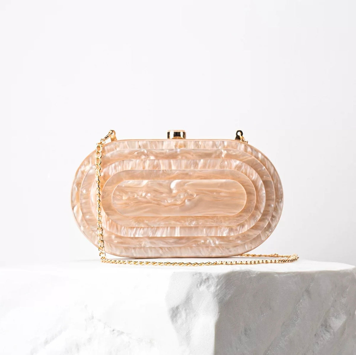 Zella Acrylic Evening Bag (Champagne)