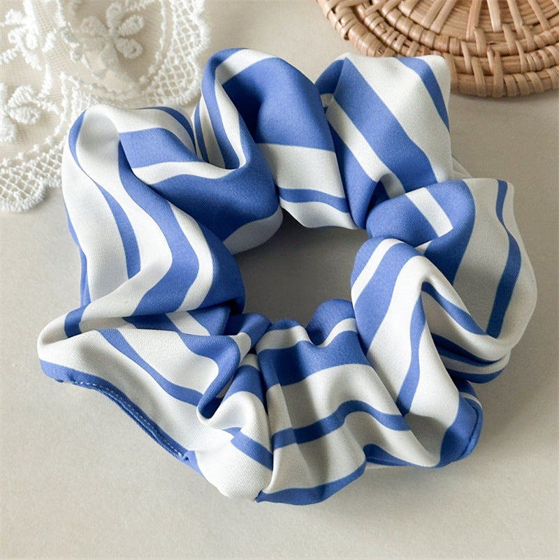 Blue Pattern Scrunchie