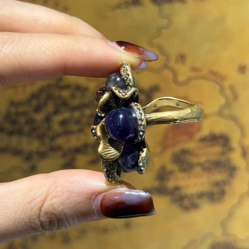 Orchid Empress Antique Ring