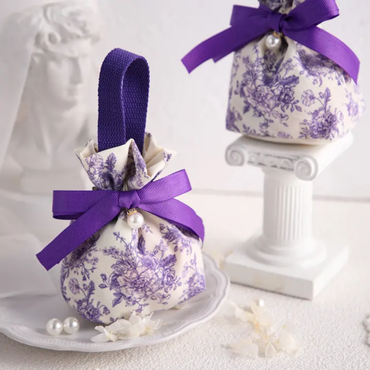 Toile Gift Pouch (Purple)