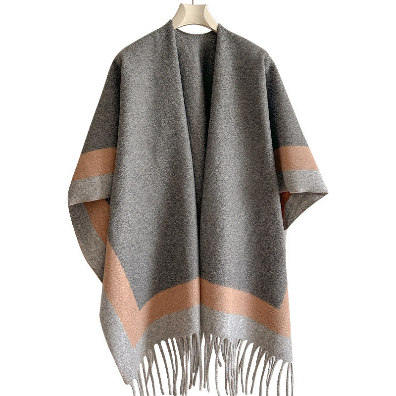 Cloud Blue Ash Poncho
