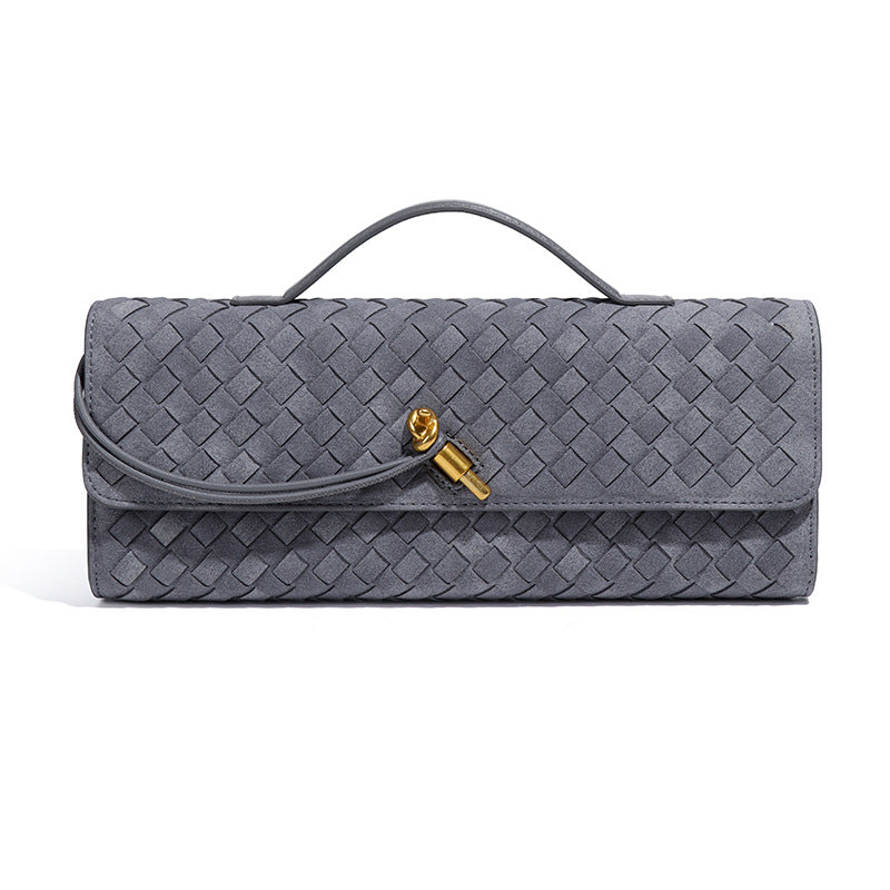 Andrea Vegan Leather Bag (Grey Suede)