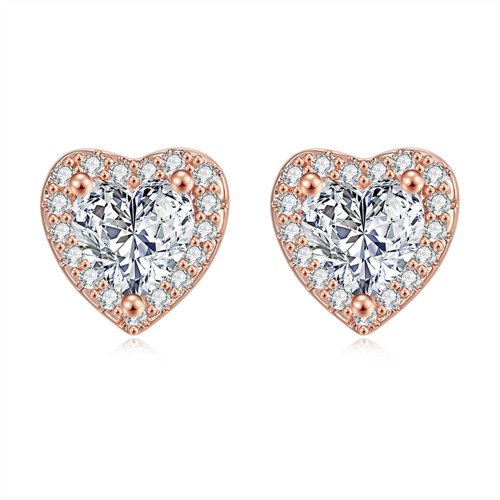 Sova Zirconia Heart Studs