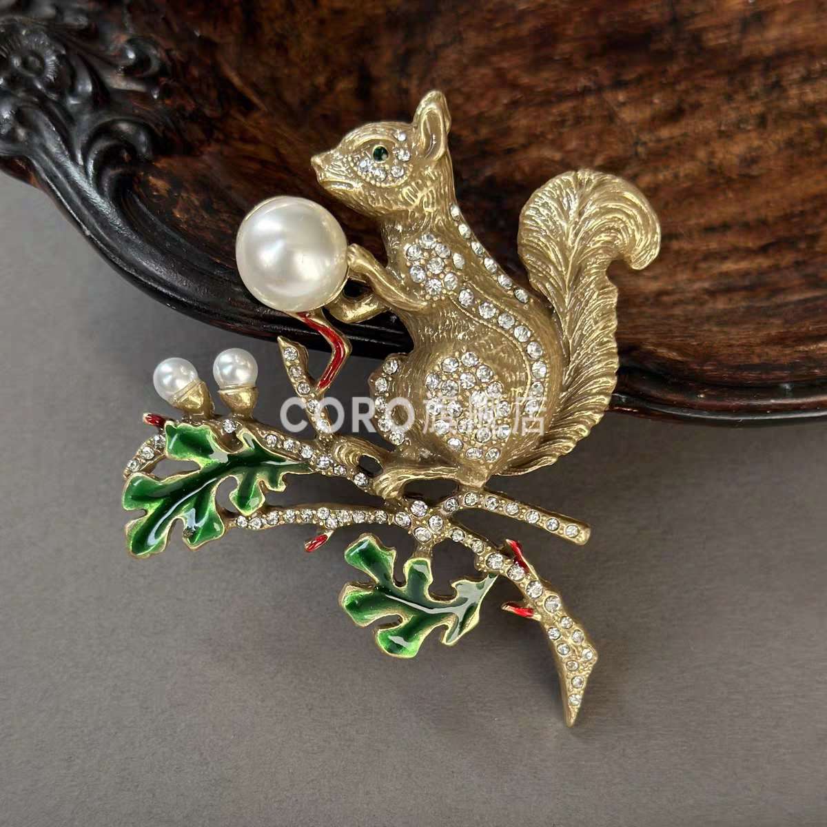 Acorn Charm Brooch