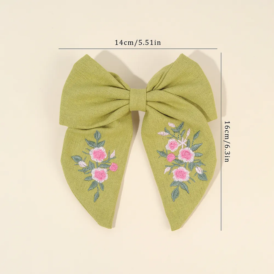 Boutique Embroidered Side Pin