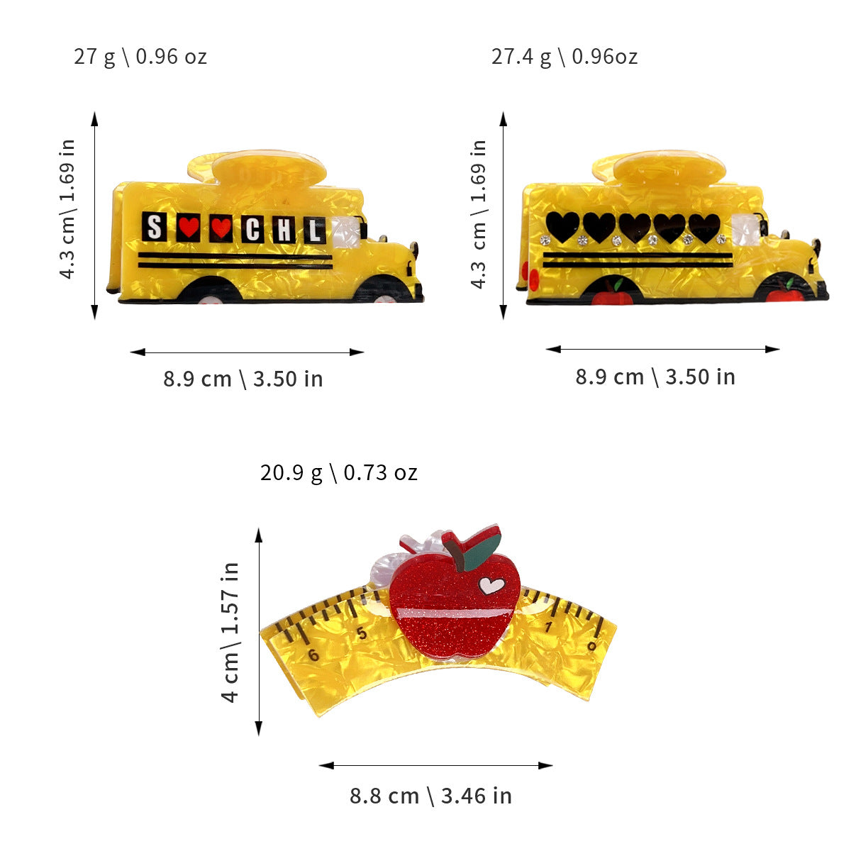 School Ride Claw Clip