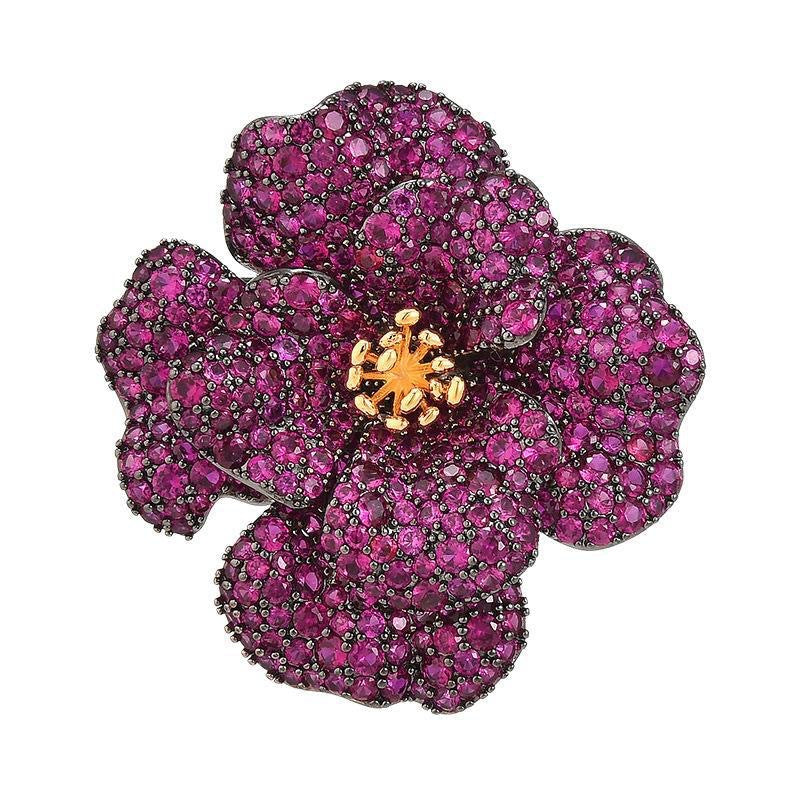 Garnella Zirconia Brooch