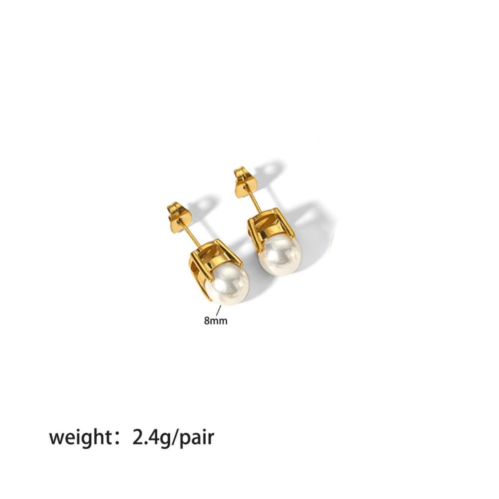 Dainty Pearl Studs