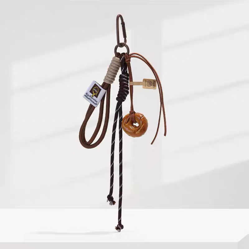 Caramel Loop Vegan Leather Bag Charm