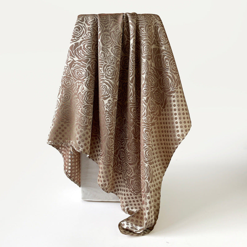 Lustro Silk Scarf (Antique Gold) (90x90cms)