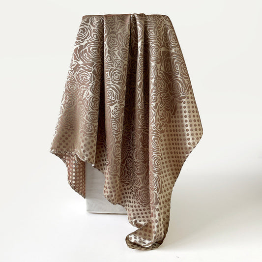 Lustro Silk Scarf (Antique Gold) (90x90cms)