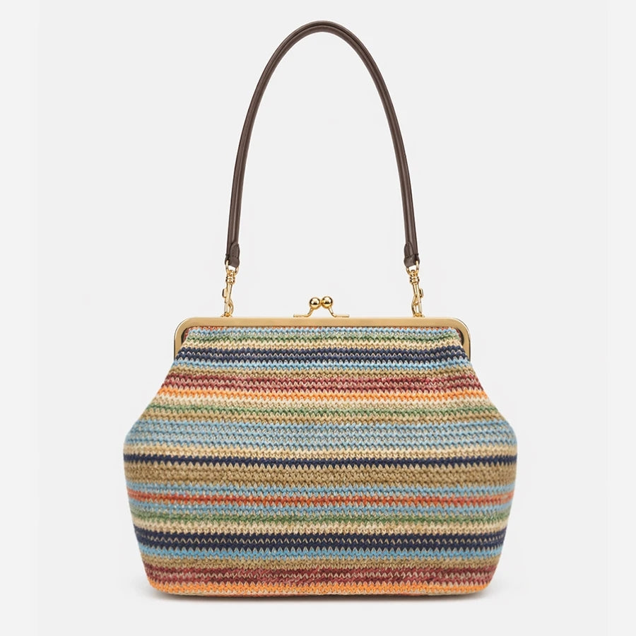 Amaris Straw Evening Bag (Rainbow)