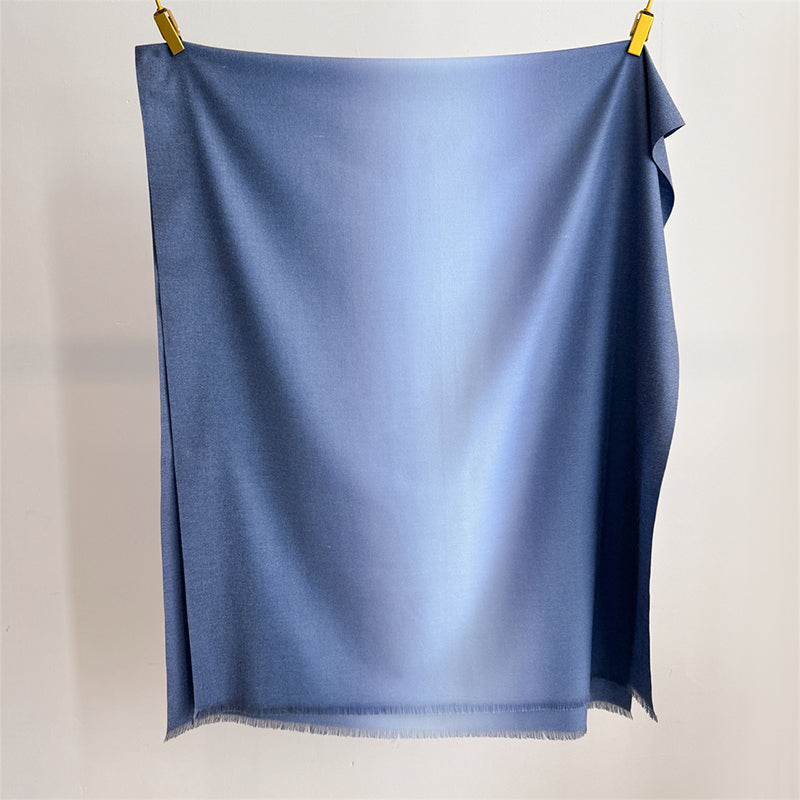 Elaris Sapphire Gradient Light Cashmere Shawl