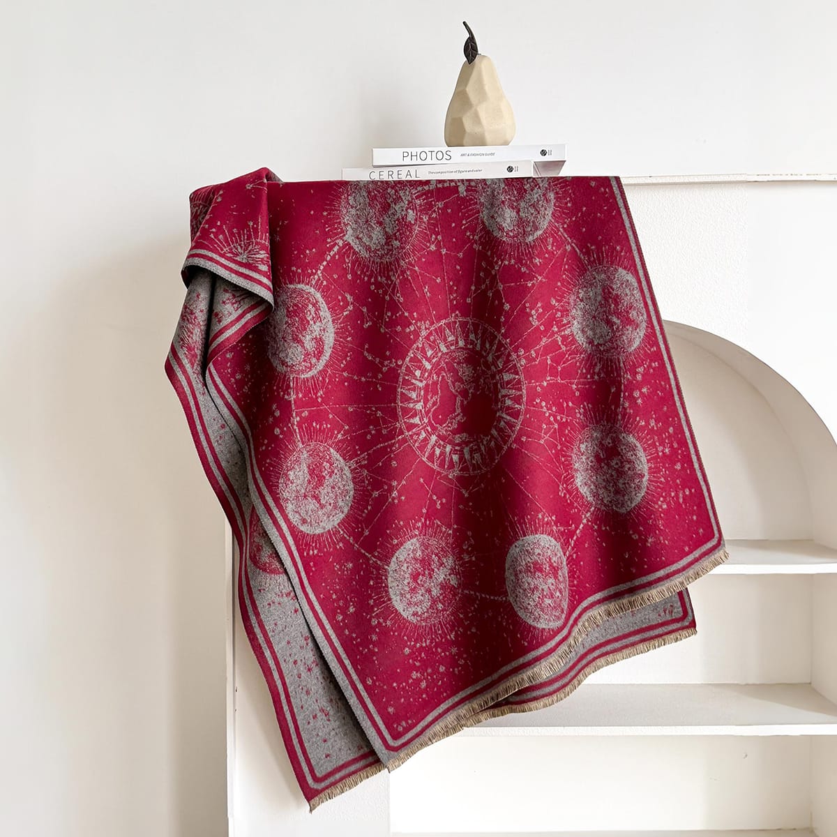Crimson Paisley Shawl