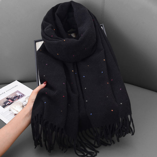 Stardot Winter Shawl (Noir)