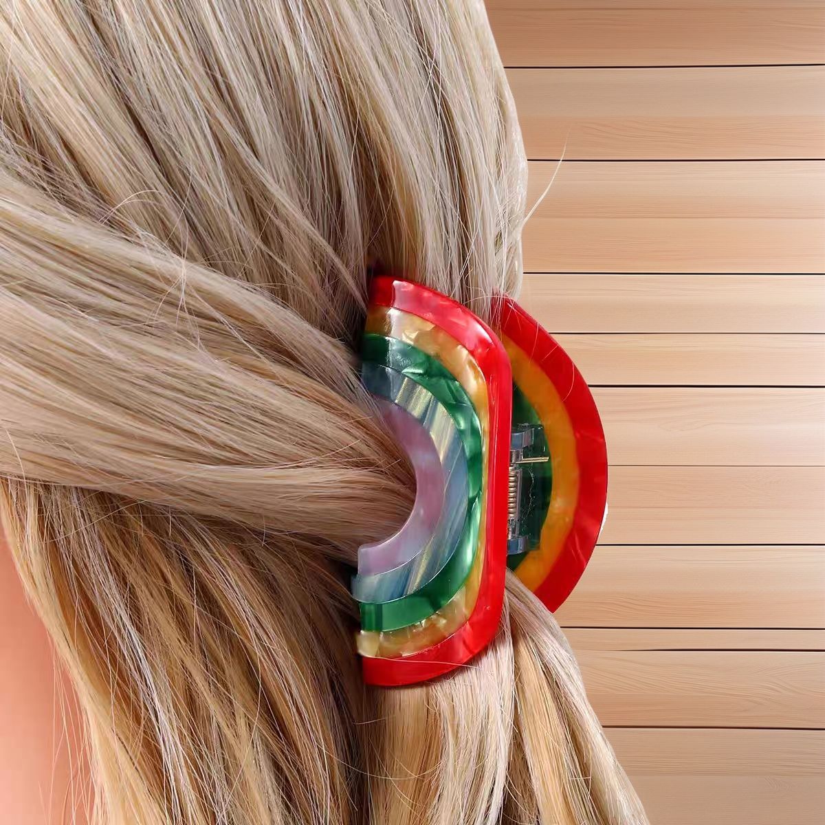 Rainbow Claw Clip