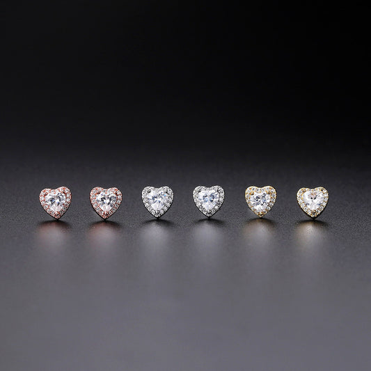 Sova Zirconia Heart Studs