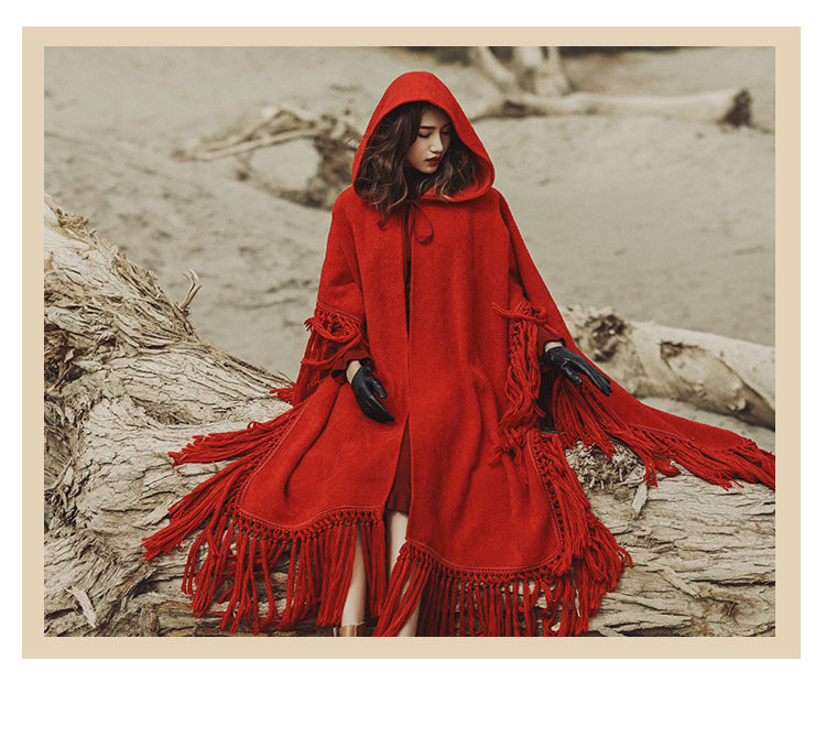 Queen Carmine Designer Handmade Poncho