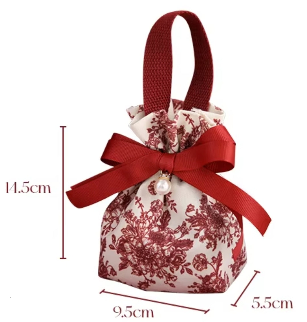 Toile Gift Pouch (Red)