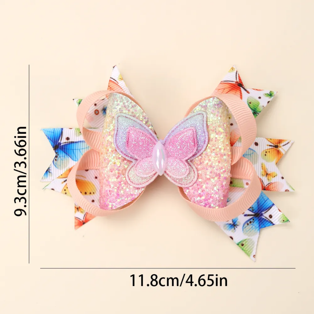Ribbon Bow Kids Side Pin (Set Of 2)