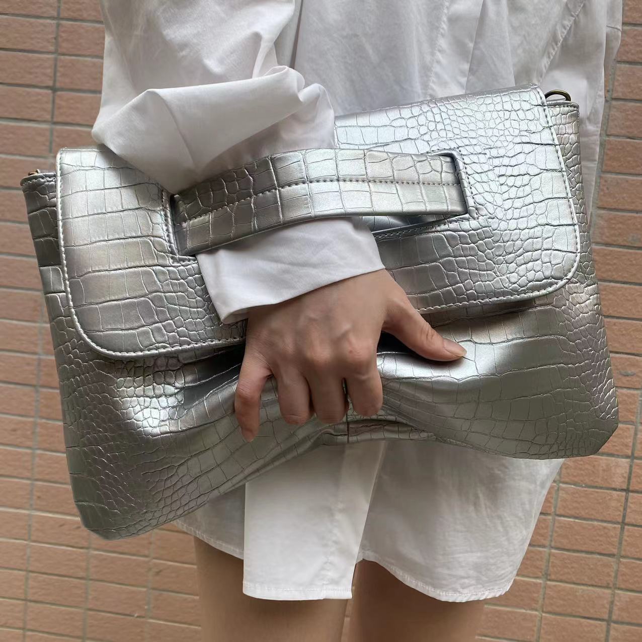 Maya Vegan Handbag (Silver)