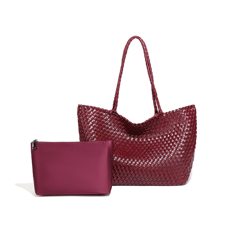Orlena Vegan Leather Tote Bag (Wine)